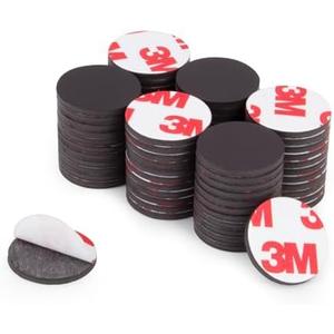 Towjug Round Magnets with Adhesive Backing, 30 Pieces 3M Strong Adhesive Magnet Dots (Diameter 0.8’’ x 0.08”) Anisotropic Circle Magnets for DIY, Art Projects, whiteboards & Fridge
