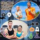 Geiserailie 28 Pack Halloween Adhesive Patches Compatible with Dexcom G7, CGM Patches, Colorful and Cute Design, Tape Stickers, Sensor Covers, Waterproof and Sweat-Proof, Flexible and Breathable