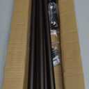 Thestoa Brown Curtain Rods for Windows 48 to 84-92 Inch, Stainless Steel Long Curtain Rods for Bedroom, Living Room, Kitchen, Farmhouse, Outdoor Brown