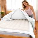 3 Side Zipper Duvet Cover Set Queen Size White - Soft Microfiber Duvet Cover Set with 3 Sided Zipper Closure, Queen Size Duvet Cover (90"x90") & 2 Pillow Cases(20"x30"), NO Comforter