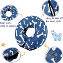 Supet Inflatable Dog Cone Collar for Large Medium Small Dogs, Soft Cone Collar for Dogs Cats, ECollar Doggie Neck Donut Dog Cone Alternative After Surgery M