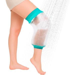 Waterproof Leg Cast Cover for Showering, Reusable Shower Sleeve for Knee After Surgery, Watertight Non-Slip Adult Fracture Protector Bag, Water Proof Medical Covers for Thigh/Joint/Wound/Bandages