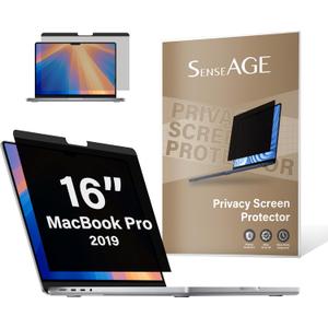 SenseAGE Magnetic Privacy Screen Filter for MacBook Pro 16 Inch, Easy On/Off Anti-Blue Light Privacy Screen Protector, Compatible with MacBook Pro 16 inch (2019)