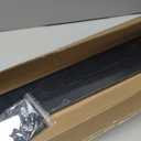 Double Row Curtain Track Ceiling Mounted, Silent Heavy Duty Curtain Track System, Sliding Rails for Curtains, Room Divider for Bedroom Living Room Hospital (Black, 2.1m(6.9ft))