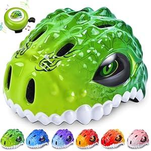 DOJASOHILMI Toddler/ Kids Bike Helmet for Boys Girls Adjustable Kids Helmet 3D Lightweight Ventilation and Multi-Sports Scooter Cycling Roller Balance Bike (Green-Old, Small: 18.9"-21.2"/ 48-54cm)