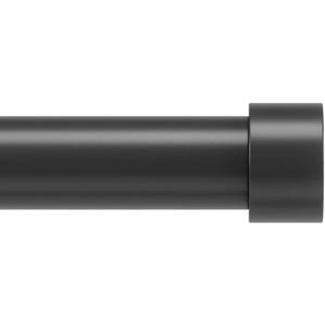 Umbra Cappa Curtain 1-Inch Drapery Rod Extends from 66 to 120 Inches, Includes 2 Matching Finials, Brackets & Hardware, Brushed Black, 120-inches (66 to 120-Inch, Brushed Black)