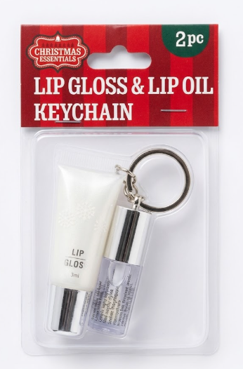 Christmas Essentials Lip Gloss & Lip Oil Keychain 