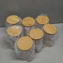 RETON 7  Pack Glass Jars with Bamboo Lids and Spoons, 17 oz Food Storage Containers for Meal, Airtight Overnight Oats Canister with Wood Lid Spoon for Meal Prep Spice Chia Loose Tea Yogurt