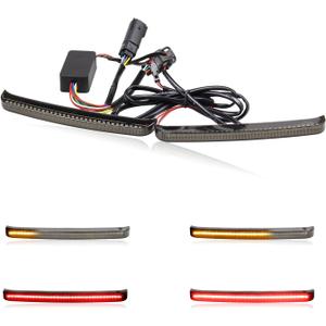 Saddle bag LED Tail Lights Smoked Saddlebag Brake Running Light with Sequential LED Turn Signals for Harley Touring, Sportster, Dyna, Street Glide Road King 2014-2023