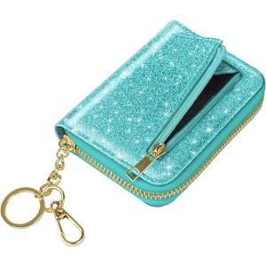 Marvolia Small Wallet for Women Compact RFID Blocking Wallet Soft Vegan Leather Bifold Card Holder Ladies Wristlet with ID Window Coin Pocket - Mint Color