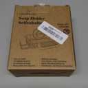 LEVERLOC Soap Holder Dish with Hooks for Shower, Bar Suction Cup Soap Tray Wall Mounted, Rustproof Stainless Steel Sponge Holder Caddy for Bathroom Bathtub Kitchen Sink, Black (1 Tier)