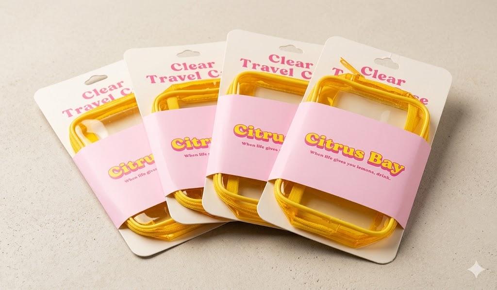 Citrus Clear Travel Case 4 Pack