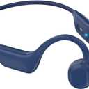 Bone Conduction Headphones, Wireless Bluetooth 5.3 Open-Ear Headphones with Mic, 10H Playtime Workout Headphones, Waterproof Sport Earphones Headset for Running, Gym, Hiking, Cycling (Deep Blue)