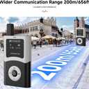 Retekess T130U(4nd Gen T130)Tour Guide System, Tour Guide Headsets(4TX 60RX) for Factory Visits, School, U-Band, Digital Mode, DSP Noise Reduction, 200M, Multi Channel Management, 60-Slot Charge Case