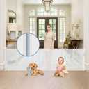 Reinforced 90 Inch Wide Retractable Baby Gates for Doorways Extra Wide Outdoor Retractable Gate for Dogs Reinforced Bottom to Prevent Crawling Through Mesh Baby Gate Long Dog Gates Indoor Extra Long (White)