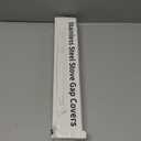 Stove Gap Covers 2PCS, Stove Gap Filler Stainless Steel,13.8'' to 27.5'' Adjustable Length,Range Trim Kit,Oven Stove Gap Guard Between Stovetop and Counter,Easy to Clean Heat Resistant, Black