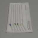 6 Pack Reusable Glass Straws, 7.9"8mm Cute Colorful Flower Glass Straw Shatter Resistant, With 2 Cleaning Brush Dishwasher Safe for Smoothies, Milkshakes, Juices, Teas