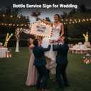 20IN Wedding Bottle Service Sign, Personalized Wedding Entrance Props Led Marquee Sign for Reception, Custom Light up Marquee Sign with Stickers for Bridal Engagement Anniversary Nightclub Gift, 20 inches by 13 inches