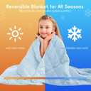 yescool Weighted Blanket 7 Pounds Light Blue Twin Size Cooling Weighted Throw Blanket, Minky Heavy Blankets Warm Weighted Comforter, Big Washable Thick Blankets Gift for 60-90lbs, 40 * 60in