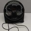 Amazon Basics Air Circulator Fan, Desk Fan for Bedroom, Home and Office, With 90-Degree Tilt Head, 3 Speed Settings, Lightweight (3 LBS), 35 Watts, Black, 11.1"W x 6.3"D x 10.9"H
