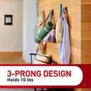 Command X-Large Matte Black Triple Hook, 1 Hook, 3 Strips, Damage-Free Hanging Wall Hooks with Adhesive Strips, No Tools Wall Hooks for Hanging Decorations in Living Spaces