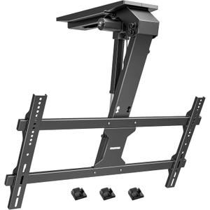 monTEK Motorized Ceiling TV Mount with Remote for 43-86 Inch TVs, Electric TV Mount Motorized Drop Down for Flat and Pitched Roof,Holds up to 99 lbs, 4X Load Tested, App and Voice Control