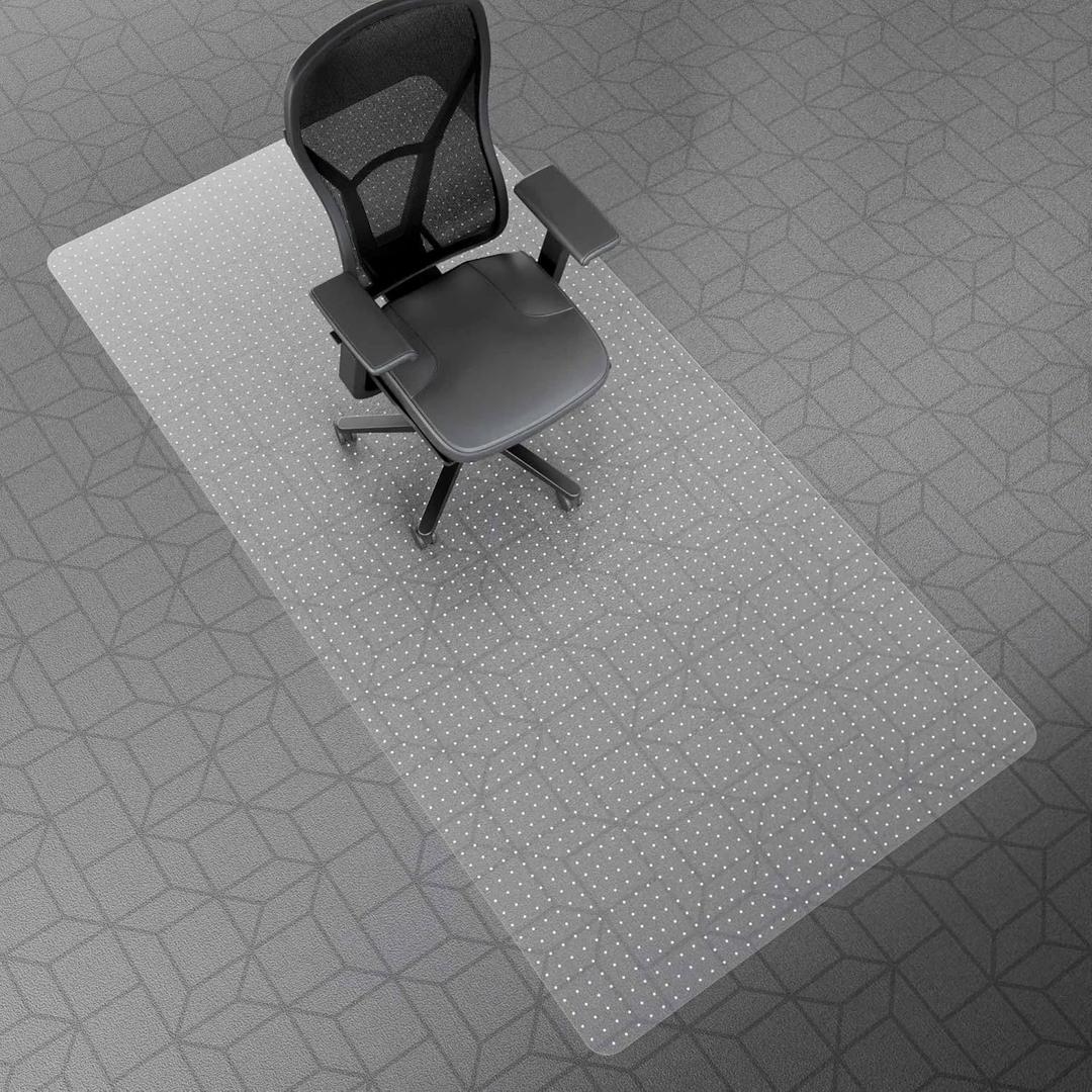 Chair Mat for Carpet - 96" x 46", Office Floor Mat for Rolling Chairs, Clear Plastic Desk Chair Mat, Easy Glide, Under Desk Carpet Protector for Home and Office Use