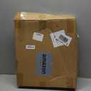 Boho Round Side Table Living Room, Natural Marble Desktop end Tables with Boho Minimalist Metal Floral Base, Modern Decor Bedside nightstand Coffee Table for Living Room Bedroom Sofa Balcony (One Size, White & Gold)