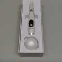 Sonic Dermaplaning Tool for Women - Rechargeable Electric Face Razor with LED Light, 3 Speeds, 12 Replacement Blades (6 Fine & 6 Coarse) for Peach Fuzz Removal & Facial Exfoliation (White)