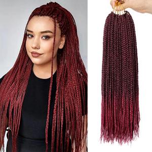 Crochet Box Braids 6 Packs 144 Strands 14 Inch Goddess Box Braids Crochet Hair Pre looped Crochet Hair 3x Crochet Braids for Black Women (14 Inch T1B/BUG)