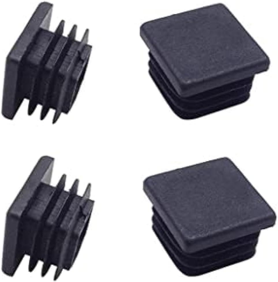 1 Inch (25 mm) Square Plastic Plugs Tubing End Caps for Square Tubing Post (4 Pack)