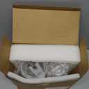 Elitrivox 20oz Glass Tumblers with Lids and Straws, Ribbed Glass Cups with Lids and Straws, Reusable Glass Tumbler for Iced Coffee Cups, Juice, Smoothies, Cold Beverages, 2pack