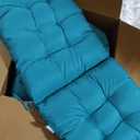 Greendale Home Fashions Outdoor 44 x 22-inch High Back Chair Cushion, Set of 2, Arctic