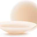 Nippies Reusable Nipple Covers for Women - Extra Thick, Teardrop & Semi-Circle Styles - No-Show Coverage for Backless Outfits (Creme)