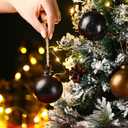 Sumind 6 Pcs Vintage Farmhouse Matte Metal Christmas Ball Ornaments Rustic Ball Ornaments Shatterproof Waterproof Neutral Christmas Tree Balls Textured Antique for Holiday Xmas Decor(Vintage)