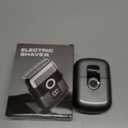 Electric Foil Shavers for Men: Mini Electric Razor, Foil Shaver for Face, IPX7 Waterproof Wet Dry Cordless Razor with 3 Floating Blades, LED Display for Travel & Home, USB Type C (Grey)