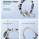 LISEVO Phone Ring Holder Compatible with MagSafe - Magnetic Cell Phone Grip Magnet Removable Finger Ring Grip Stand Cute Girly Kawaii White Unique Design for iPhone 17 Pro Max 16 15 14 13 12 Series