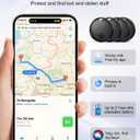 Smart Tracker Tag Item Finder 4Pack, Compatible with Apple Find My APP (iOS Only), IP67 Waterproof, Replaceable Battery, Suitable for Luggage, Bags, Wallets, Backpacks, Keys (weTag mini)