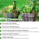 Plant Watering Devices 6 Pack Terracotta Vacation Plant Waterer Wine Bottle Watering Stakes Slow Release Plant Watering Spikes Self Watering Devices for Indoor Outdoor Plants