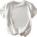 SOLY HUX Women's Graphic Tees Letter Print Vintage T Shirt Crewneck Short Sleeve Summer Tops (Yellow, S)