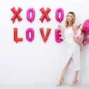 3 x 16 Inch XOXO LOVE Letters Pink Red Foil Balloons (XOXOLOVE) (XOXOLOVE)