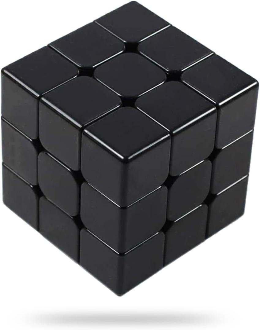 Blank Speed Cube 3X3, Puzzle Toys, Stress Relieve Toys, Classroom Prizes and School Rewards (Black)