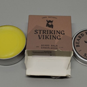 Striking Viking Beard Balm for Men – Light Hold, Sandalwood, 2 Oz - Leave-in Beard Conditioner with Shea Butter, Tea Tree, Argan & Jojoba Oils - Smooth, Shape & Moisturize Coarse, Dry Facial Hair