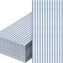 100 Pcs Disposable Napkins Paper Hand Towels for Guest Decorative Toile Napkins for Bathroom Shower Toilet Powder Room Holiday Wedding Bridal Birthday Party(Stripe Style,Blue)