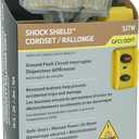 Southwire Shock Shield 15A Inline GFCI - 12/3 2' Cord - Lit Tri-Source End - Ground Fault Protection - Manual Reset - Durable Electric Cord