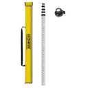 IKOVWUK 16 Feet Aluminum Grade Rod - 10 ths, 5 Sections Dual Side Telescopic Leveling Rod with Bubble Level, Carrying Bag Included