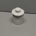 Butter Crock with Lid for Countertop - Ceramic French Butter Dish for Spreadable Soft Butter, Butter Container Holder with a Water Seal, Housewarming Gift, Kitchen and Home Decor, Speckled White