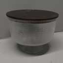 Large Trifle Bowl with Lid (120oz) - Stainless Steel Silver Serving Spoon & Acacia Wood Lid - Trifle Bowl Glass, Glass with Pedestal - Truffle Dish for Layered Desserts, Fruits, Salads, Punch