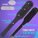 2 x Elbow Brace for Tendonitis, Adjustable Tennis & Golfers Elbow Strap with 2PCS Compression Gel Pads, Counterforce Brace for Tendon Pain Relief & Support Fit Men and Women 8"-12" (1)