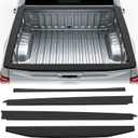 5.5FT Truck Bed Rail Caps Fit for 2015-2024,2025 Ford F150,TPE Bed Side Rail Protector & Tailgate Molding Cover, Automotive Exterior Accessories